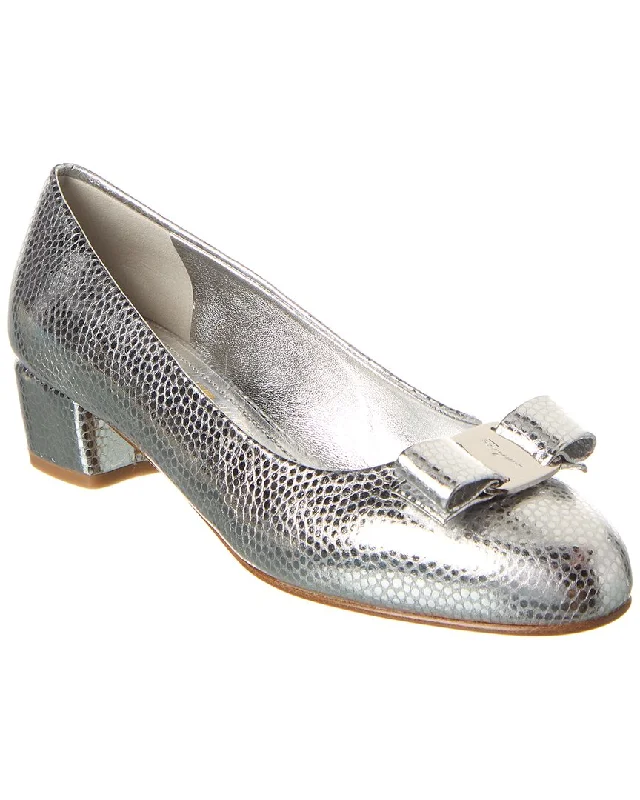 Women's stretchy stiletto heel pumps for easy on and offFerragamo Vara Manta Leather Pump Women's stretchy stiletto heel pumps for easy on and offFerragamo Vara Manta Leather Pump