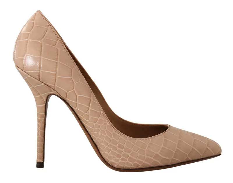 Women's party stiletto heel pumps with a glittery finishDolce & Gabbana Elegant Leather Women's Pumps Women's party stiletto heel pumps with a glittery finishDolce & Gabbana Elegant Leather Women's Pumps