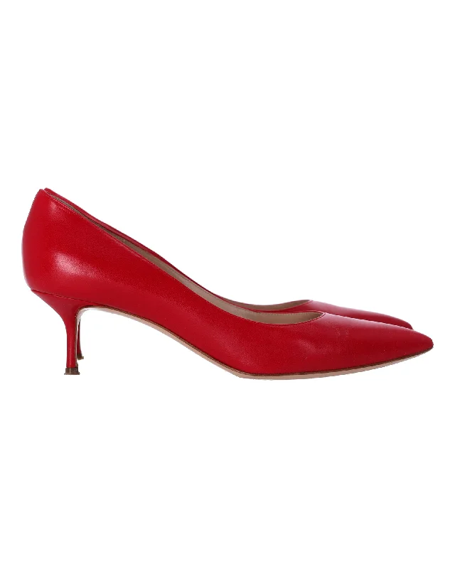 Women's shock - absorbing stiletto heel pumps for all - day wearCasadei Low Heel Pumps in Red Leather Women's shock - absorbing stiletto heel pumps for all - day wearCasadei Low Heel Pumps in Red Leather