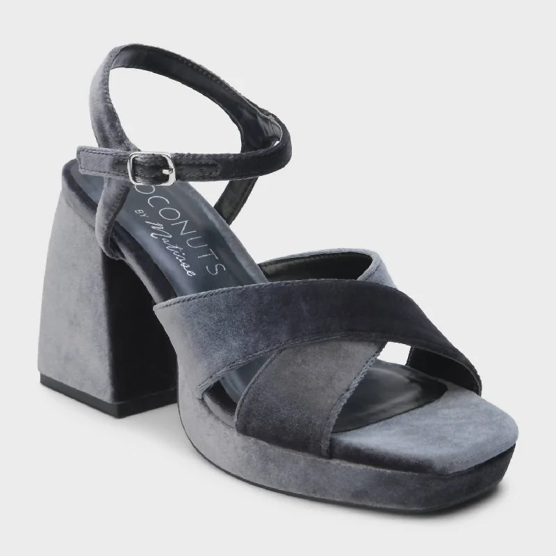 Women's shock - absorbing stiletto heel pumps for all - day wearWomen's Robin Platform Heels In Grey Velvet Women's shock - absorbing stiletto heel pumps for all - day wearWomen's Robin Platform Heels In Grey Velvet