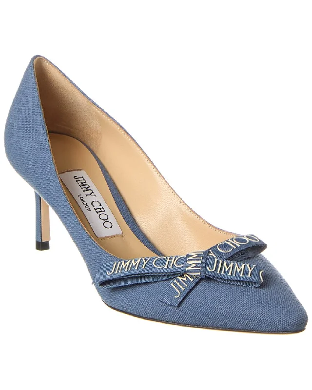 Women's evening gala stiletto heel pumps in a long - lasting colorJimmy Choo Romy 60 Linen Pump Women's evening gala stiletto heel pumps in a long - lasting colorJimmy Choo Romy 60 Linen Pump