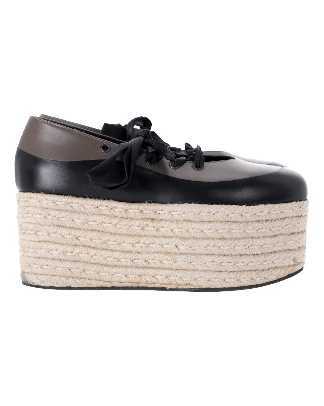 Women's brocade stiletto heel pumps with a vintage feelMarni Lace-Up Platform Espadrilles in Black and Grey Leather Women's brocade stiletto heel pumps with a vintage feelMarni Lace-Up Platform Espadrilles in Black and Grey Leather