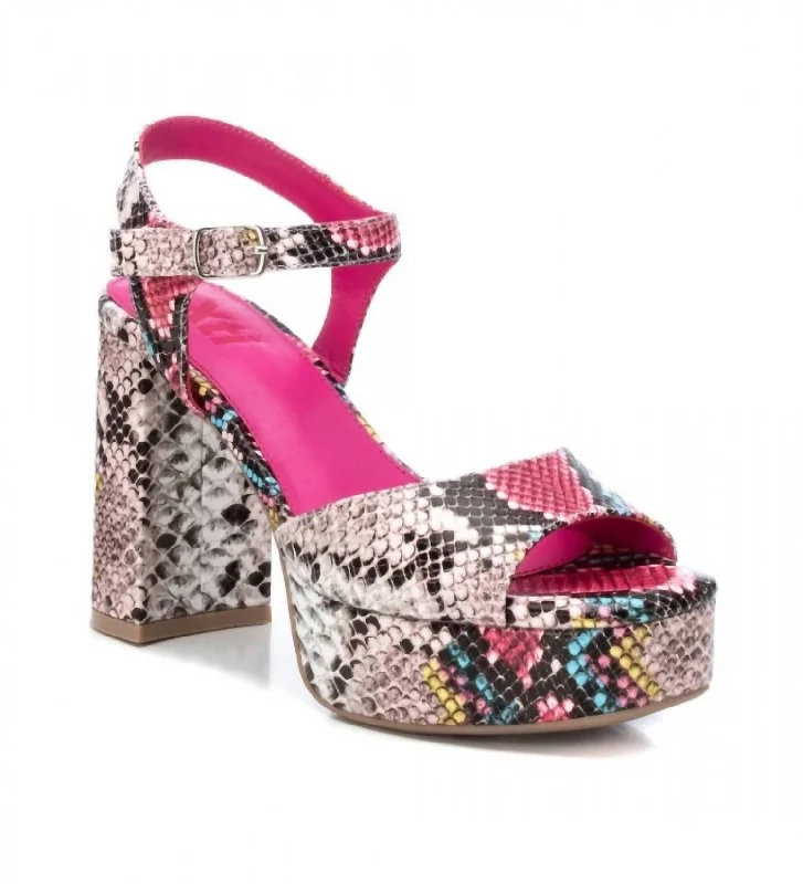 Women's padded - insole stiletto heel pumps for added comfortWomen's Heeled Platform Sandals In Multicolor Women's padded - insole stiletto heel pumps for added comfortWomen's Heeled Platform Sandals In Multicolor