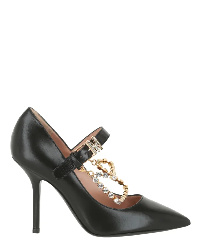Women's microfiber stiletto heel pumps with moisture - wicking propertiesRhinestone-Embellished Leather Pumps Women's microfiber stiletto heel pumps with moisture - wicking propertiesRhinestone-Embellished Leather Pumps
