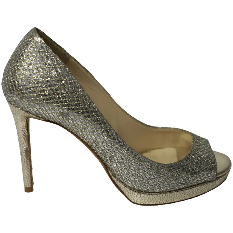 Women's charcoal gray stiletto heel pumps for a neutral yet stylish optionJimmy Choo Metallic Luna Open Toe Pumps in Gold Leather Women's charcoal gray stiletto heel pumps for a neutral yet stylish optionJimmy Choo Metallic Luna Open Toe Pumps in Gold Leather