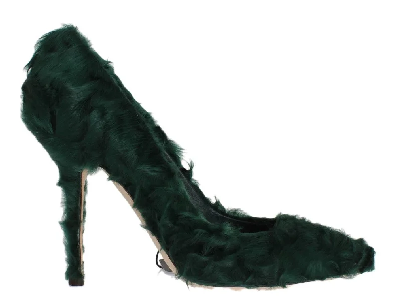 Women's cocktail party stiletto heel pumps with a unique patternDolce & Gabbana Elegant Xiangao Fur Leather Women's Pumps Women's cocktail party stiletto heel pumps with a unique patternDolce & Gabbana Elegant Xiangao Fur Leather Women's Pumps