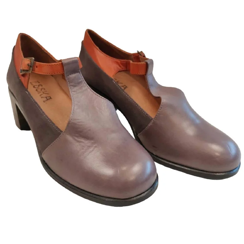 Women's date - night stiletto heel pumps with a sexy silhouetteWomen's Flynn Block Heel Shoes In Grey/rusty Women's date - night stiletto heel pumps with a sexy silhouetteWomen's Flynn Block Heel Shoes In Grey/rusty