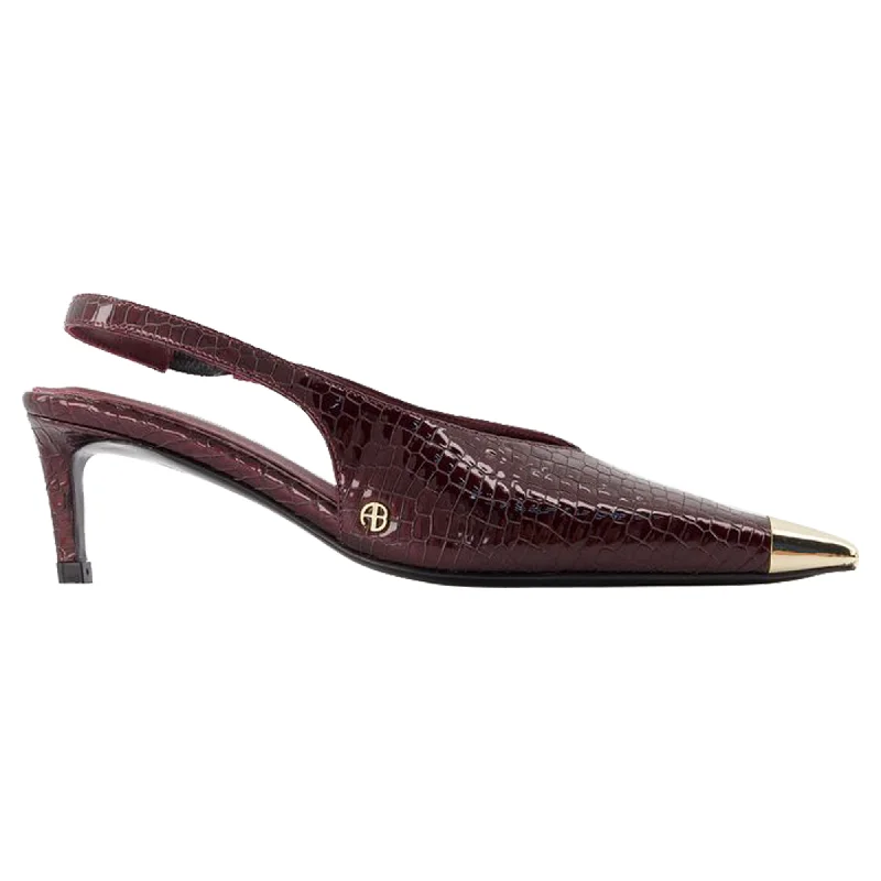 Women's hypoallergenic stiletto heel pumps for sensitive skinNina Pumps - ANINE BING - Calfskin - Burgundy Women's hypoallergenic stiletto heel pumps for sensitive skinNina Pumps - ANINE BING - Calfskin - Burgundy