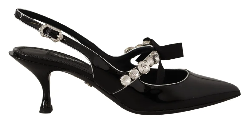 Women's charcoal gray stiletto heel pumps for a neutral yet stylish optionDolce & Gabbana Elegant Crystal Slingback Heels Women's Pump Women's charcoal gray stiletto heel pumps for a neutral yet stylish optionDolce & Gabbana Elegant Crystal Slingback Heels Women's Pump