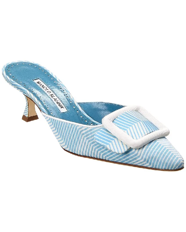 Women's metallic leather stiletto heel pumps with a reflective surfaceManolo Blahnik Maysalebi 50 Grosgrain Pump Women's metallic leather stiletto heel pumps with a reflective surfaceManolo Blahnik Maysalebi 50 Grosgrain Pump