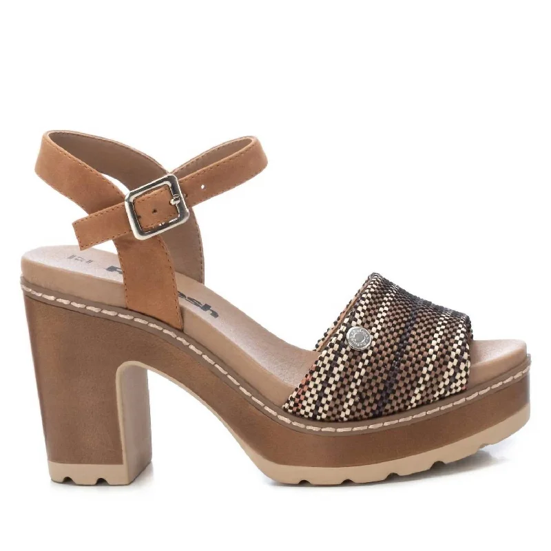 Women's adjustable - strap stiletto heel pumps for a customizable fitWomen's Heeled Platform Sandals In Medium Brown Women's adjustable - strap stiletto heel pumps for a customizable fitWomen's Heeled Platform Sandals In Medium Brown