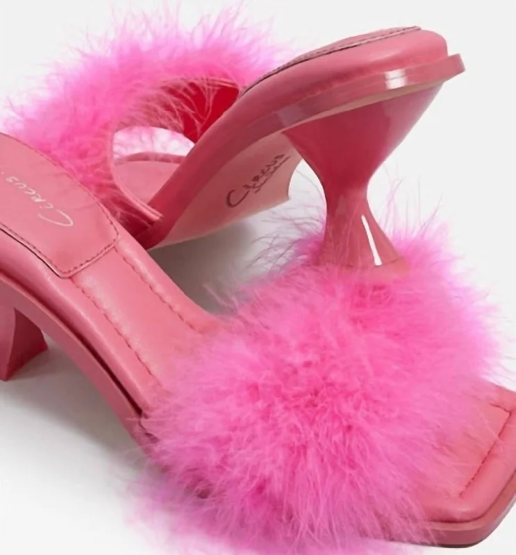 Women's strappy open - toe stiletto heel pumps with rhinestonesFlorence Heel In Pink Women's strappy open - toe stiletto heel pumps with rhinestonesFlorence Heel In Pink