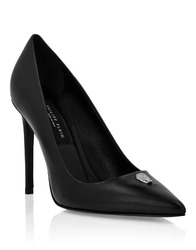 Women's hot pink stiletto heel pumps for a fun night outNappa Leather Decollete Hi-Heels Skull strass Women's hot pink stiletto heel pumps for a fun night outNappa Leather Decollete Hi-Heels Skull strass