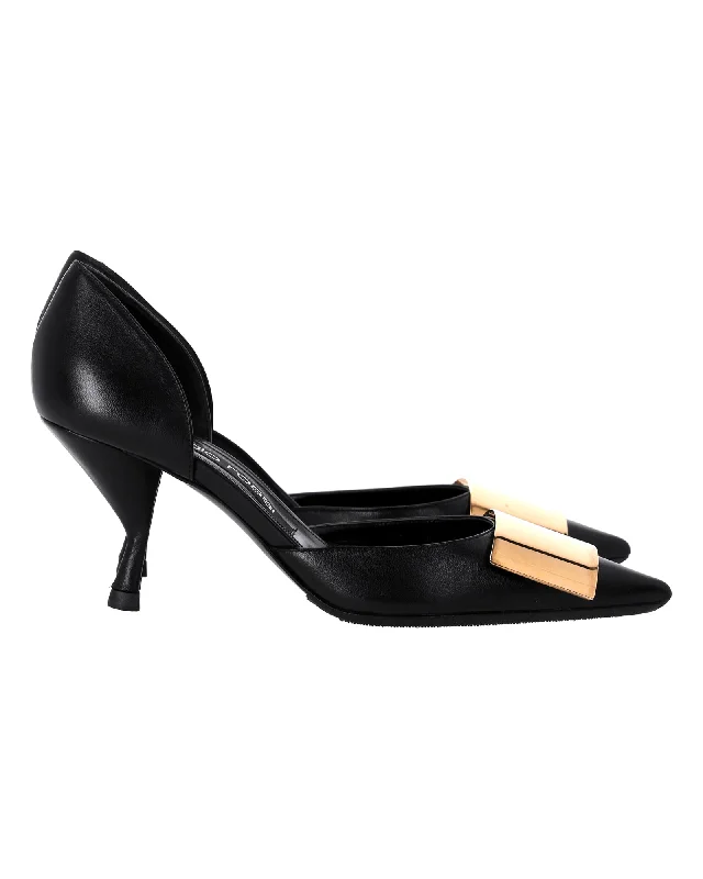 Women's patent leather stiletto heel pumps with a high - shine finishSergio Rossi Miroir Pumps in Black Leather Women's patent leather stiletto heel pumps with a high - shine finishSergio Rossi Miroir Pumps in Black Leather