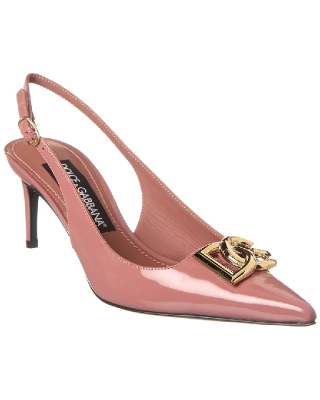 Women's red - carpet stiletto heel pumps for a glamorous eventDolce & Gabbana DG Logo 60 Leather Slingback Pump Women's red - carpet stiletto heel pumps for a glamorous eventDolce & Gabbana DG Logo 60 Leather Slingback Pump