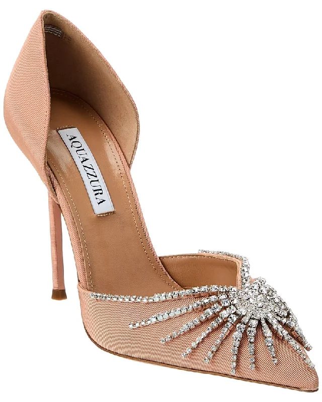 Women's evening gala stiletto heel pumps in a long - lasting colorAquazzura Sunshine 105 Grosgrain Pump Women's evening gala stiletto heel pumps in a long - lasting colorAquazzura Sunshine 105 Grosgrain Pump