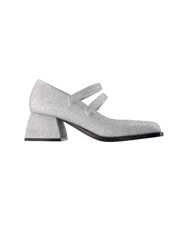 Women's non - slip stiletto heel pumps for safety on slippery floorsBulla Bacara Pumps - Nodaleto - Silver Glitter - Leather Women's non - slip stiletto heel pumps for safety on slippery floorsBulla Bacara Pumps - Nodaleto - Silver Glitter - Leather