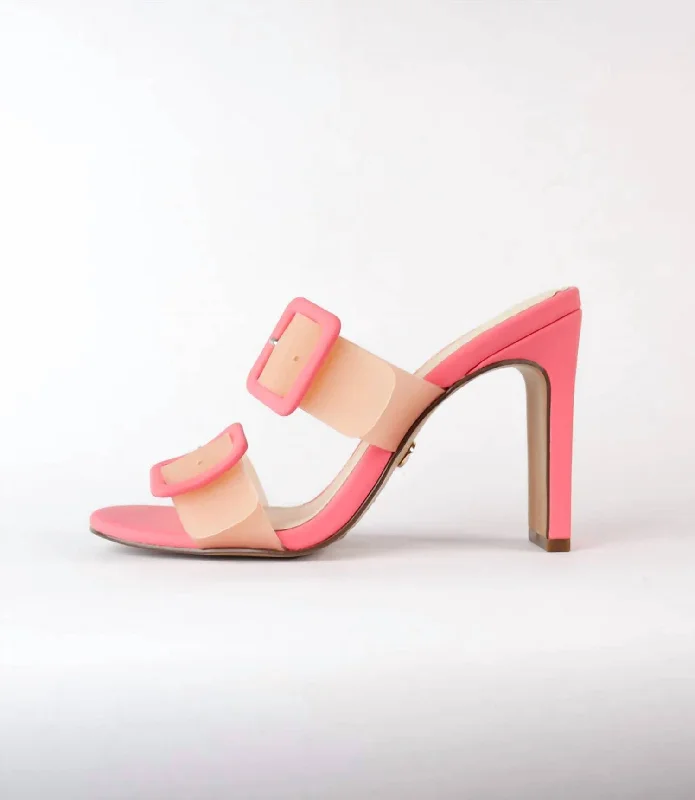 Women's shock - absorbing stiletto heel pumps for all - day wearVicki Block Heel In Coral Nude Women's shock - absorbing stiletto heel pumps for all - day wearVicki Block Heel In Coral Nude
