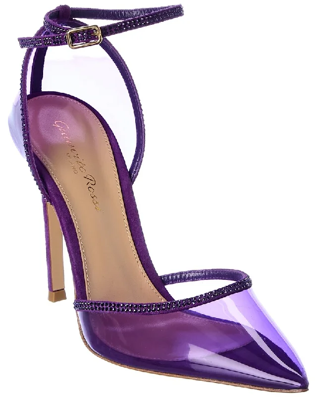 Women's studded stiletto heel pumps for an edgy lookGianvito Rossi 105 Suede-Trim Pump Women's studded stiletto heel pumps for an edgy lookGianvito Rossi 105 Suede-Trim Pump