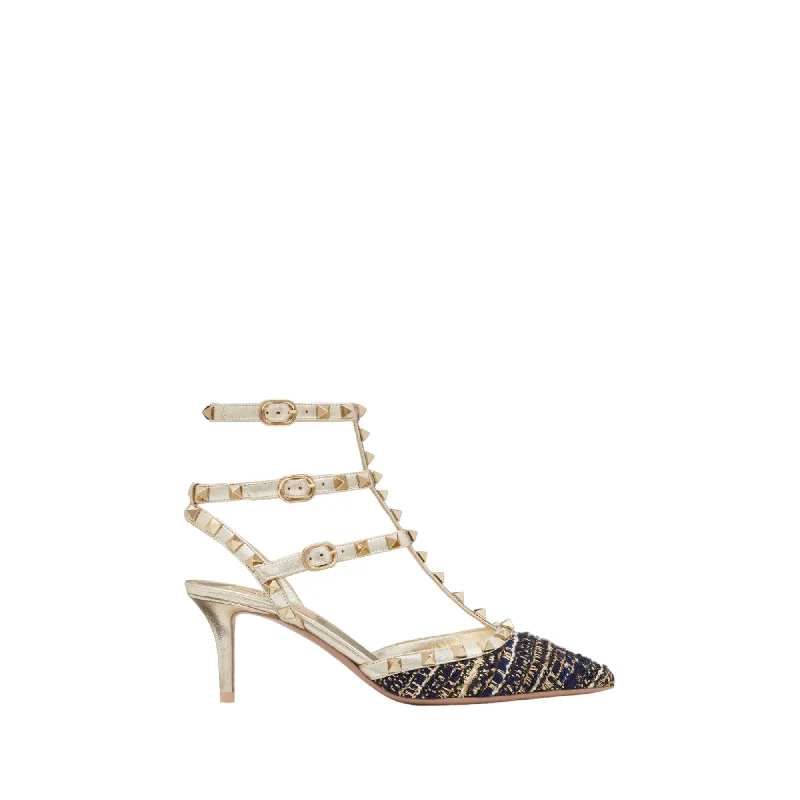 Women's holiday party stiletto heel pumps with a festive touchValentino Garavani Rockstud Tweed Pumps Women's holiday party stiletto heel pumps with a festive touchValentino Garavani Rockstud Tweed Pumps