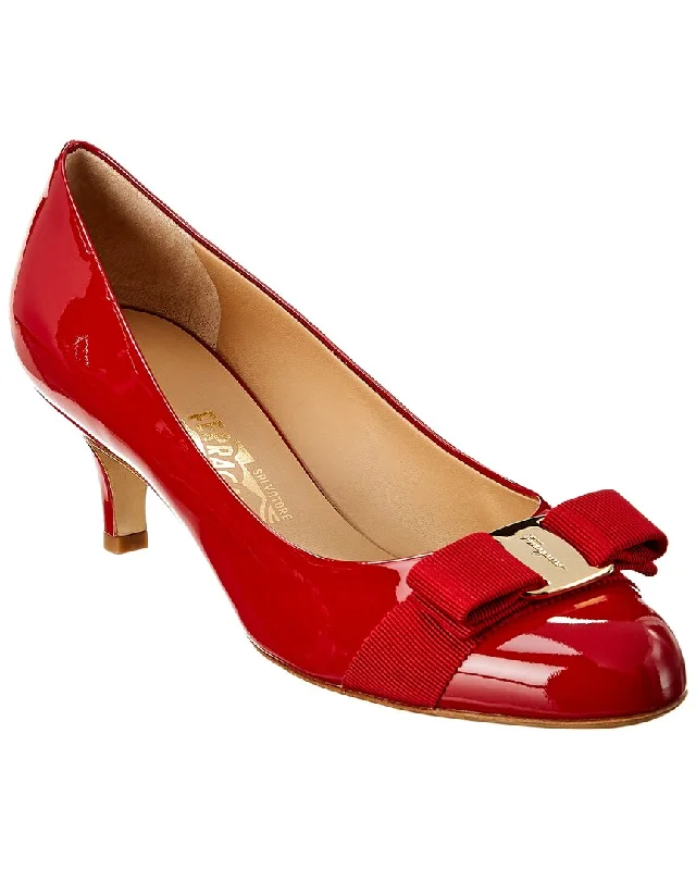 Women's forest green stiletto heel pumps for a nature - inspired lookFerragamo Carla Patent Pump Women's forest green stiletto heel pumps for a nature - inspired lookFerragamo Carla Patent Pump
