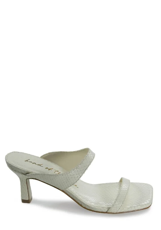 Women's tassel - adorned stiletto heel pumps for a bohemian touchBrandy Leather Heeled Sandal In White Women's tassel - adorned stiletto heel pumps for a bohemian touchBrandy Leather Heeled Sandal In White