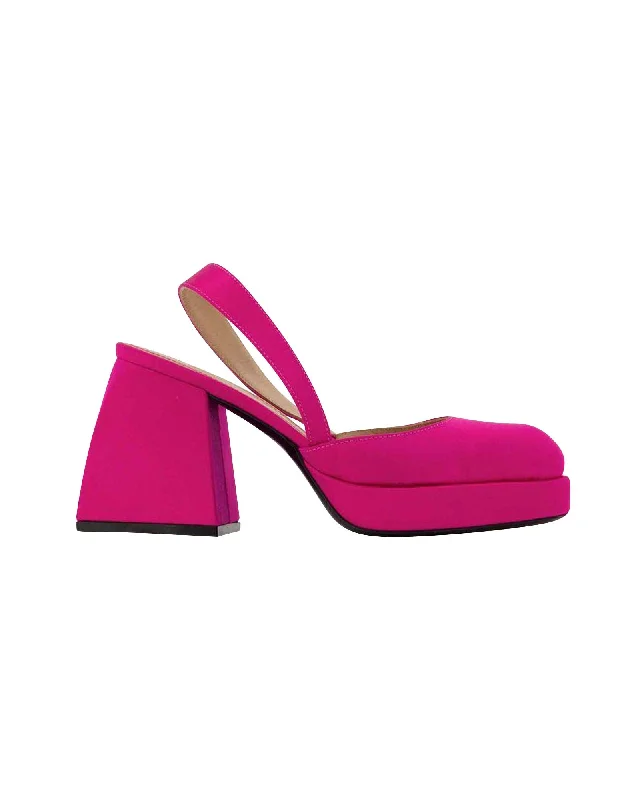 Women's patent leather stiletto heel pumps with a high - shine finishBulla Jones 65 in Pink Satin Women's patent leather stiletto heel pumps with a high - shine finishBulla Jones 65 in Pink Satin