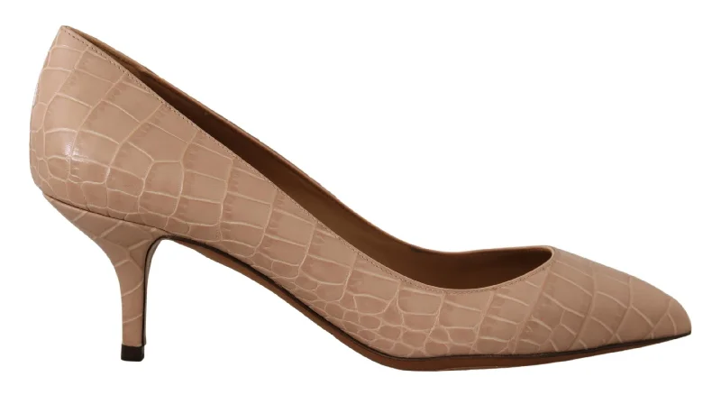 Women's velvet - covered stiletto heel pumps for a luxurious lookDolce & Gabbana Elegant Leather Women's Pumps Women's velvet - covered stiletto heel pumps for a luxurious lookDolce & Gabbana Elegant Leather Women's Pumps