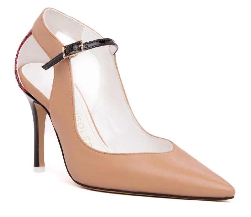 Women's party stiletto heel pumps with a glittery finishWomen's Agnese High Heel Pump In Nude/red Women's party stiletto heel pumps with a glittery finishWomen's Agnese High Heel Pump In Nude/red