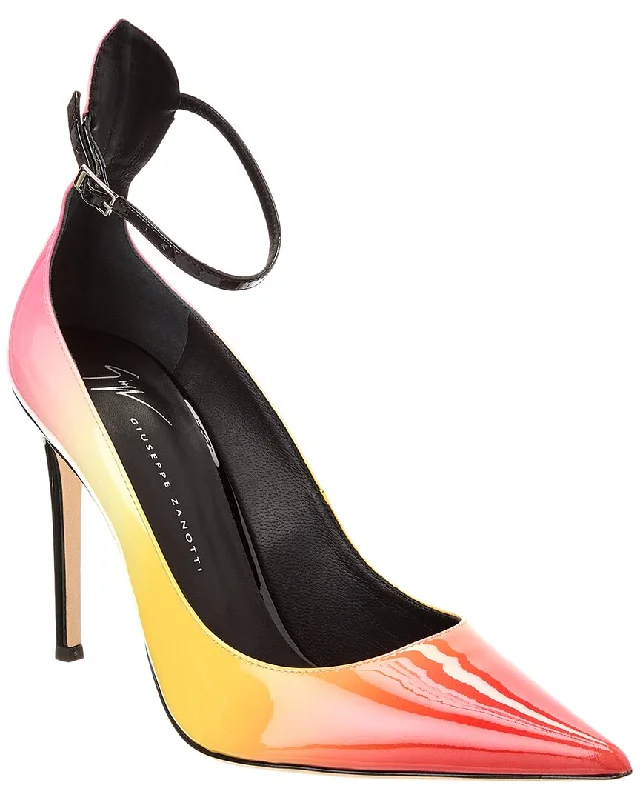 Women's wedding stiletto heel pumps with a pearl - encrusted strapGiuseppe Zanotti Braquel 105 Patent Pump Women's wedding stiletto heel pumps with a pearl - encrusted strapGiuseppe Zanotti Braquel 105 Patent Pump