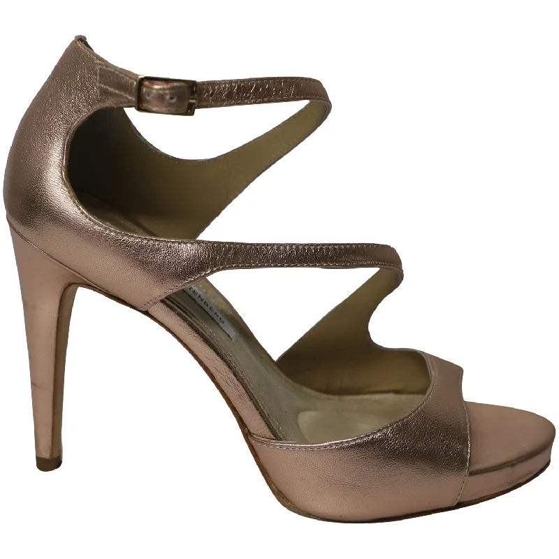Women's hot pink stiletto heel pumps for a fun night outDiane Von Furstenberg Jujette Heels in Metallic Rosegold Leather Women's hot pink stiletto heel pumps for a fun night outDiane Von Furstenberg Jujette Heels in Metallic Rosegold Leather
