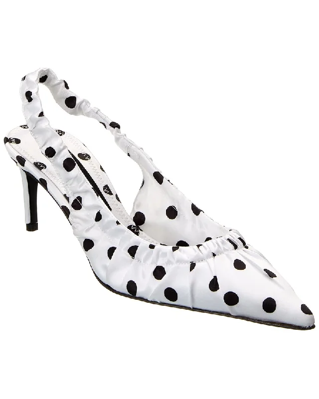 Women's bronze stiletto heel pumps for a warm and metallic lookDolce & Gabbana Satin Slingback Pump Women's bronze stiletto heel pumps for a warm and metallic lookDolce & Gabbana Satin Slingback Pump