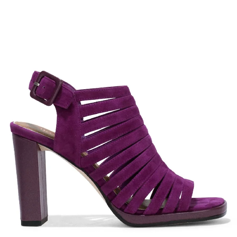 Women's velvet - covered stiletto heel pumps for a luxurious lookSevanna High-Heeled Sandal In Iris Purple Women's velvet - covered stiletto heel pumps for a luxurious lookSevanna High-Heeled Sandal In Iris Purple