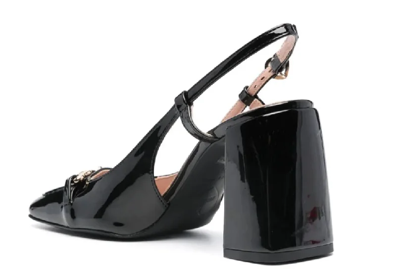 Women's padded - insole stiletto heel pumps for added comfortLove Moschino Women Square Toes Pump Adjustable Strap Leather Shoes 000-Black Women's padded - insole stiletto heel pumps for added comfortLove Moschino Women Square Toes Pump Adjustable Strap Leather Shoes 000-Black