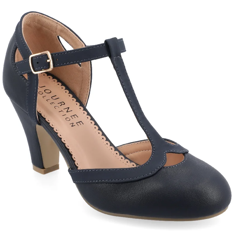 Women's adjustable - strap stiletto heel pumps for a customizable fitJournee Collection Women's Olina Pump Women's adjustable - strap stiletto heel pumps for a customizable fitJournee Collection Women's Olina Pump