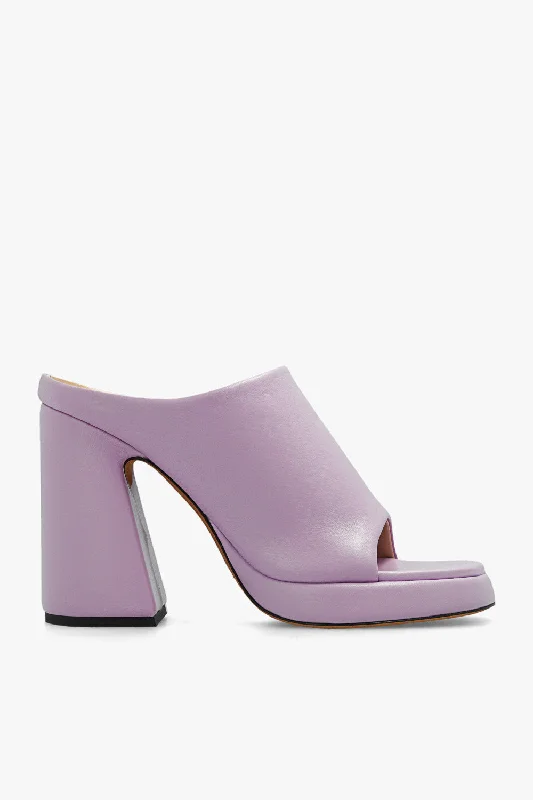 Women's tassel - adorned stiletto heel pumps for a bohemian touchProenza Schouler New Forma Light Purple Soft Leather Heel Shoes Women's tassel - adorned stiletto heel pumps for a bohemian touchProenza Schouler New Forma Light Purple Soft Leather Heel Shoes