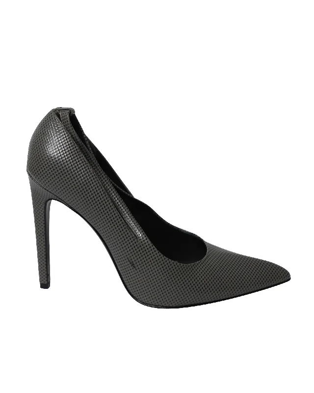 Women's hypoallergenic stiletto heel pumps for sensitive skinAlexander Wang Court Stiletto Heels in Grey Leather Women's hypoallergenic stiletto heel pumps for sensitive skinAlexander Wang Court Stiletto Heels in Grey Leather