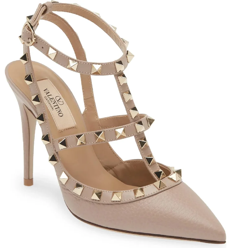 Women's lavender stiletto heel pumps for a delicate styleValentino Garavani Women's Rockstud T-Strap Pointed Toe Pumps, Poudre Women's lavender stiletto heel pumps for a delicate styleValentino Garavani Women's Rockstud T-Strap Pointed Toe Pumps, Poudre