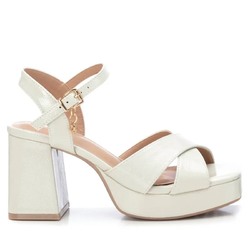 Women's wide - width stiletto heel pumps for a comfortable fitWomen's Heeled Platform Sandals In Ice Women's wide - width stiletto heel pumps for a comfortable fitWomen's Heeled Platform Sandals In Ice