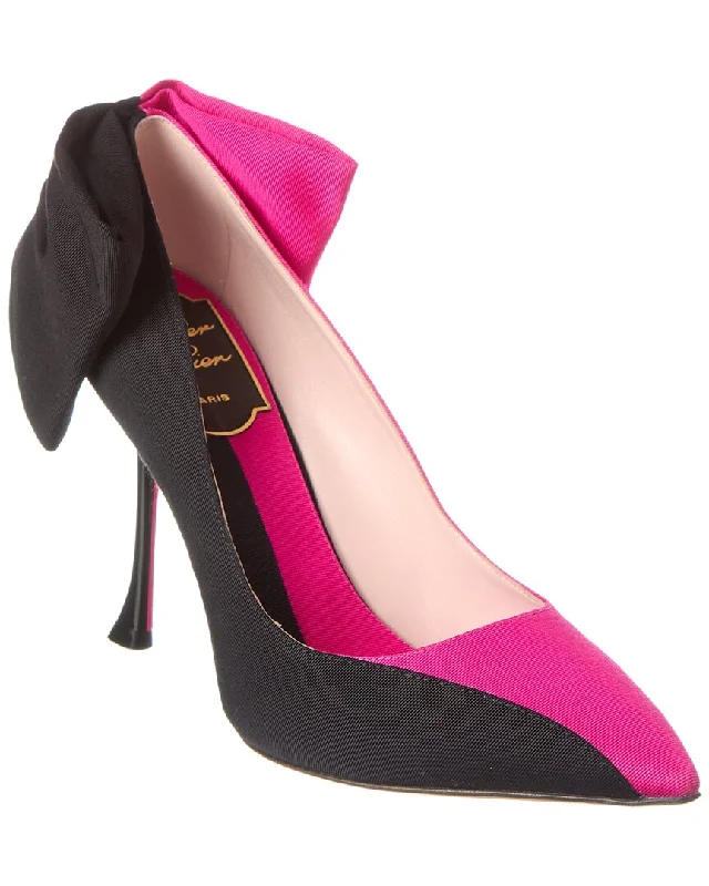 Women's shock - absorbing stiletto heel pumps for all - day wearRoger Vivier Canvas Pump Women's shock - absorbing stiletto heel pumps for all - day wearRoger Vivier Canvas Pump
