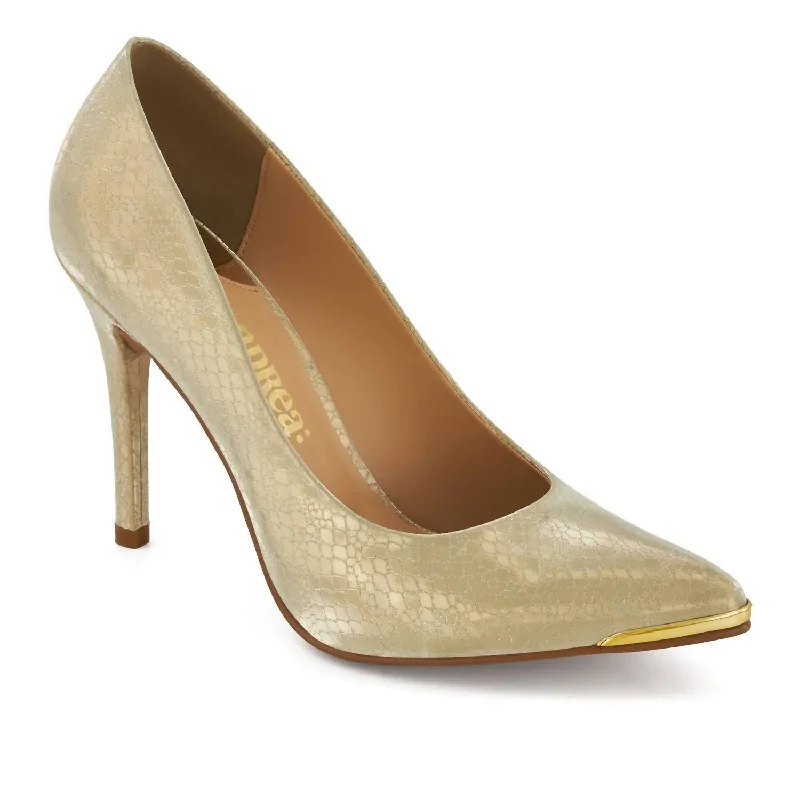Women's peach stiletto heel pumps for a soft and feminine appealWomen's Classic High Heels With Metallic Detail In Gold Women's peach stiletto heel pumps for a soft and feminine appealWomen's Classic High Heels With Metallic Detail In Gold