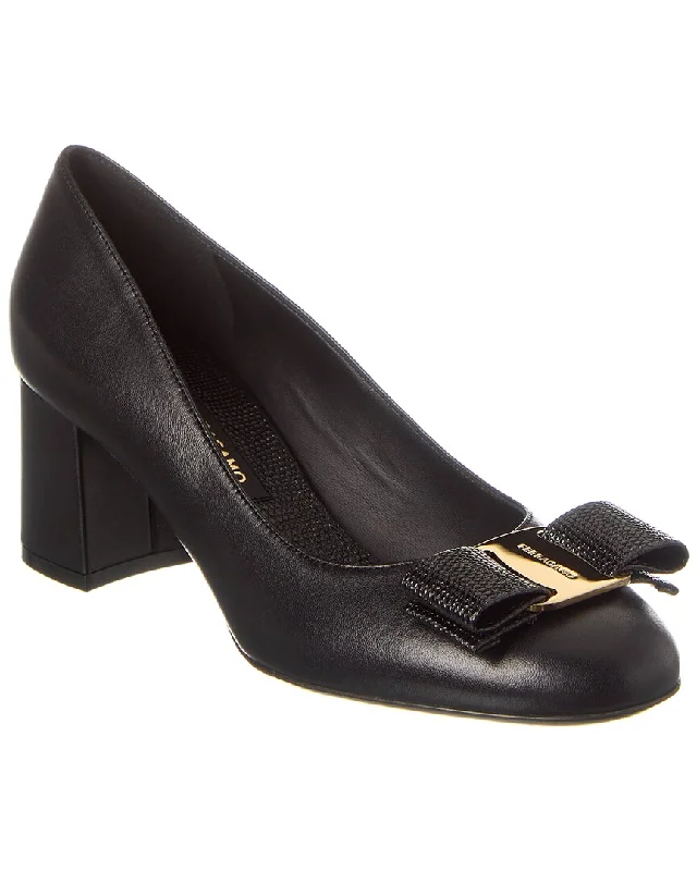 Women's party stiletto heel pumps with a glittery finishFerragamo Vara Bow Leather Pump Women's party stiletto heel pumps with a glittery finishFerragamo Vara Bow Leather Pump