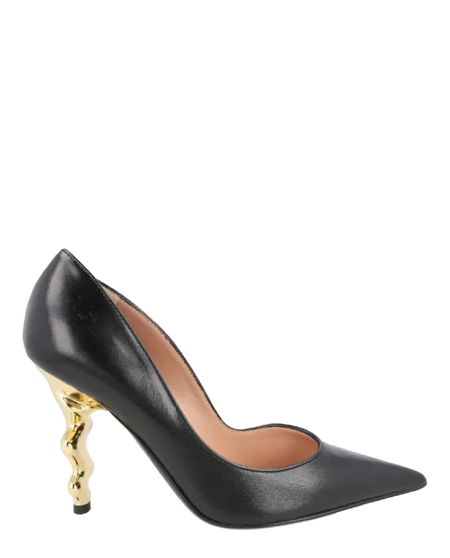 Women's patent leather stiletto heel pumps with a high - shine finishSculpted-Heel Pumps Women's patent leather stiletto heel pumps with a high - shine finishSculpted-Heel Pumps