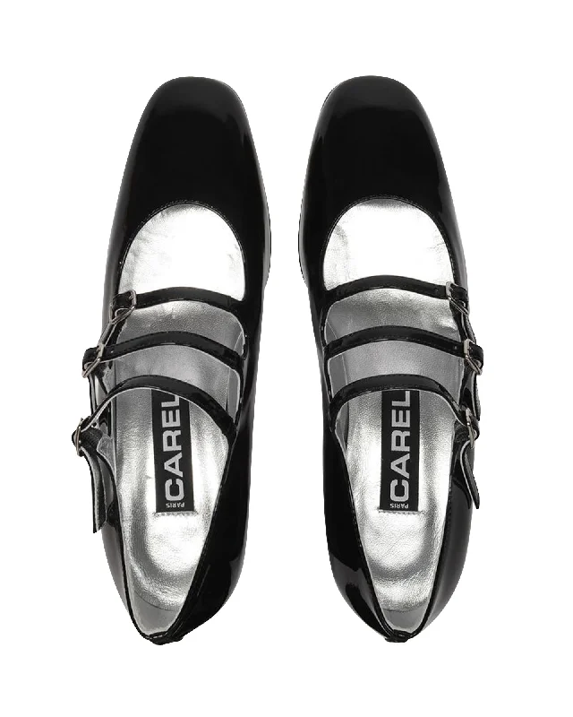 Women's velvet - covered stiletto heel pumps for a luxurious lookKina Pumps - Carel - Black - Patent Leather Women's velvet - covered stiletto heel pumps for a luxurious lookKina Pumps - Carel - Black - Patent Leather