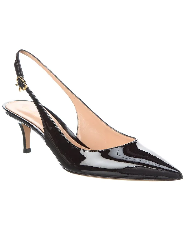 Women's faux suede stiletto heel pumps for a budget - friendly optionGianvito Rossi Ribbon Sling 55 Patent Slingback Pump Women's faux suede stiletto heel pumps for a budget - friendly optionGianvito Rossi Ribbon Sling 55 Patent Slingback Pump