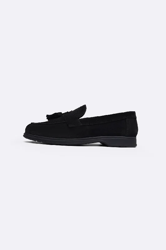 Women's Glitter - Embellished Loafers in Silver for a Sparkly Party Look Women's Glitter - Embellished Loafers in Silver for a Sparkly Party Look SUEDE LEATHER TASSEL LOAFERS