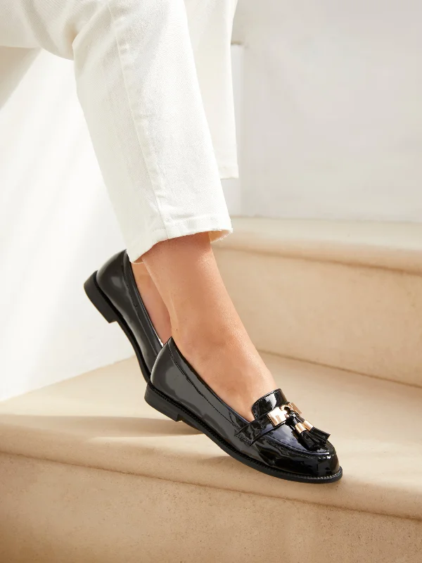 Women's Glitter - Embellished Loafers in Silver for a Sparkly Party Look TONIA