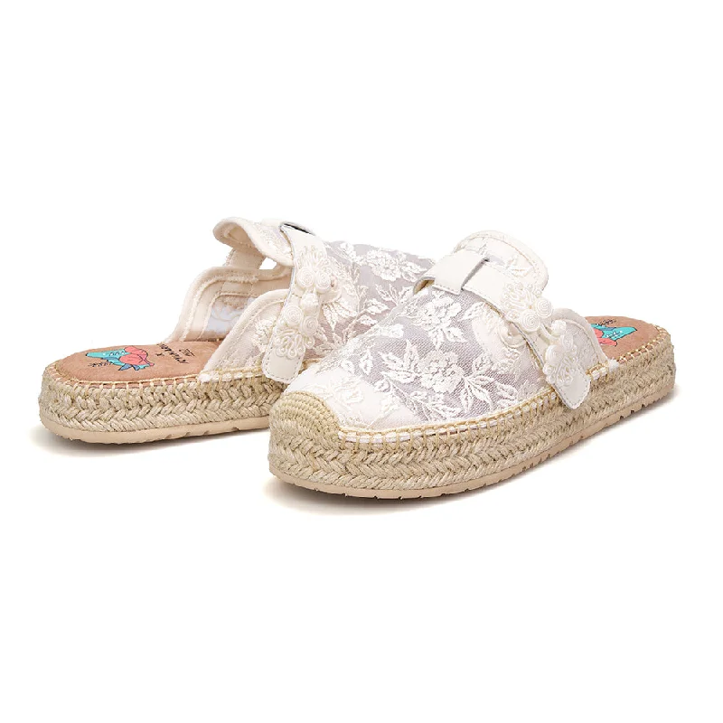 Women's Bow - Embellished Loafers in Red for a Feminine Touch Handmade Women’s Slip-On Espadrille Mesh Sandels-05759W Women's Bow - Embellished Loafers in Red for a Feminine Touch Handmade Women’s Slip-On Espadrille Mesh Sandels-05759W