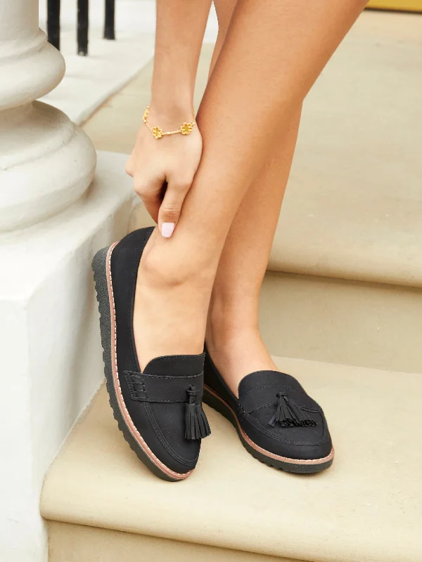 Women's Fur - Lined Loafers in Tan for a Cozy Winter Option SAMSON