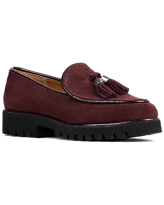 Women's Tassel - Trimmed Loafers with a Low Heel in Olive Green for a Trendy Twist Donald Pliner Eclipse Leather Loafer Women's Tassel - Trimmed Loafers with a Low Heel in Olive Green for a Trendy Twist Donald Pliner Eclipse Leather Loafer